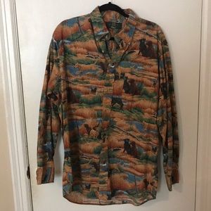 Orvis Men’s Button Down large Labrador dog shirt